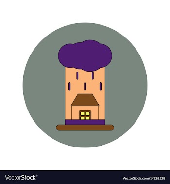 In flat design of rain cloud vector image