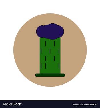 In flat design of rain cloud vector image