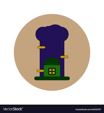 In flat design of rain cloud vector image