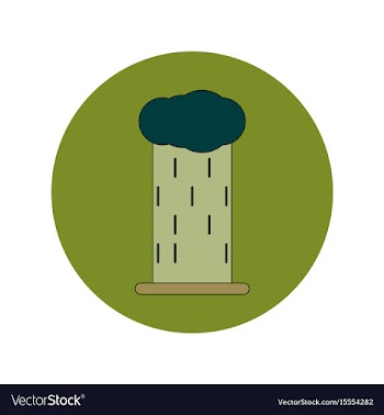 In flat design of rain cloud vector image