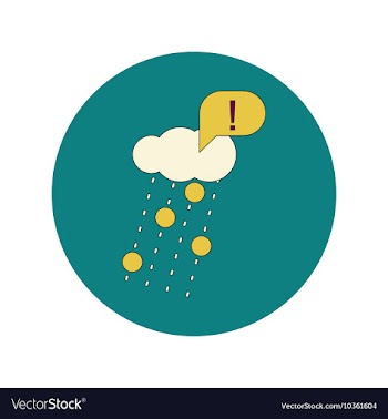 In flat design of rain with vector image