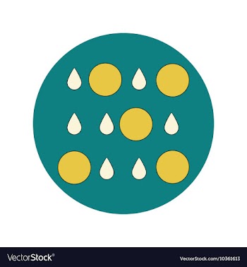 In flat design of rain with vector image