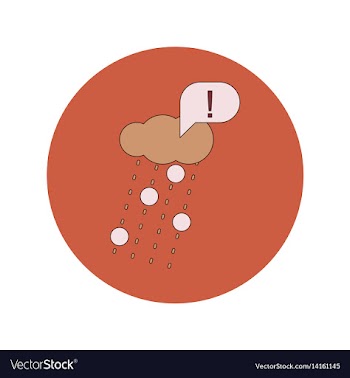In flat design of rain with vector image