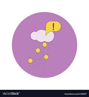 In flat design of rain with vector image