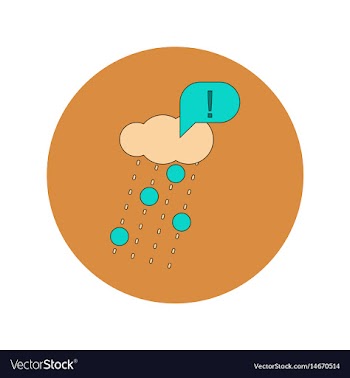 In flat design of rain with vector image