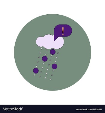 In flat design of rain with vector image