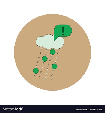 In flat design of rain with vector image
