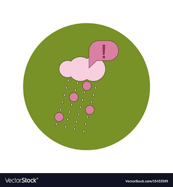 In flat design of rain with vector image