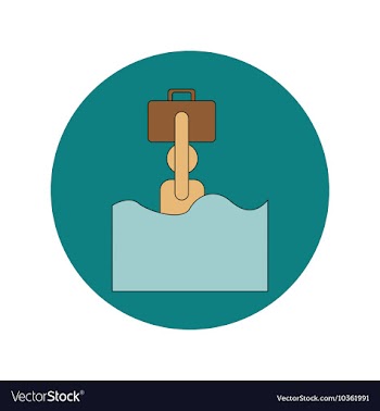 In flat design of refugee in vector image
