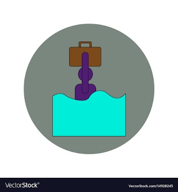 In flat design of refugee in vector image
