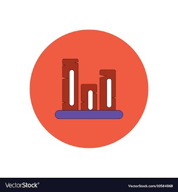 In flat design of retro column vector image