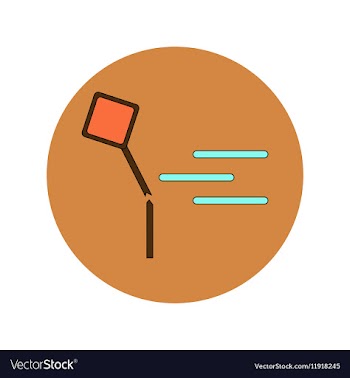 In flat design of road sign vector image