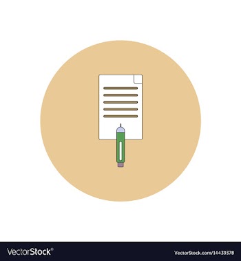 In flat design of sheet of vector image
