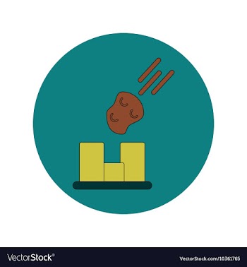 In flat design of space vector image