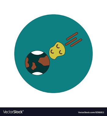 In flat design of space vector image
