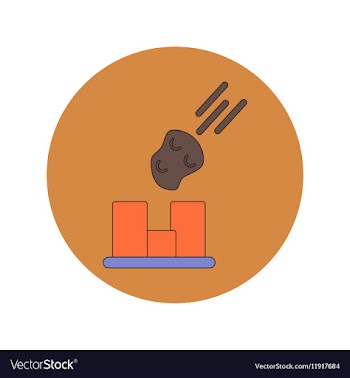 In flat design of space vector image