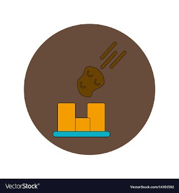 In flat design of space vector image