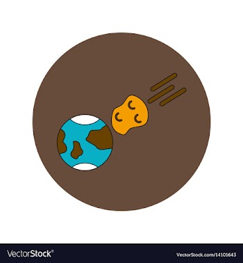 In flat design of space vector image