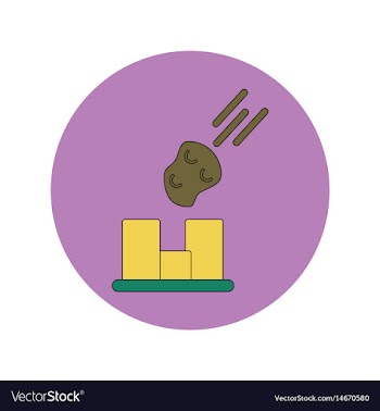 In flat design of space vector image
