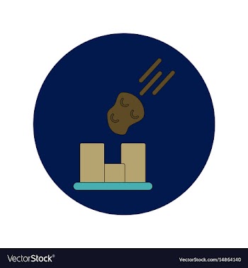 In flat design of space vector image