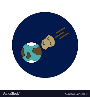 In flat design of space vector image