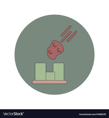 In flat design of space vector image