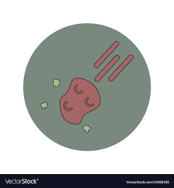 In flat design of space vector image