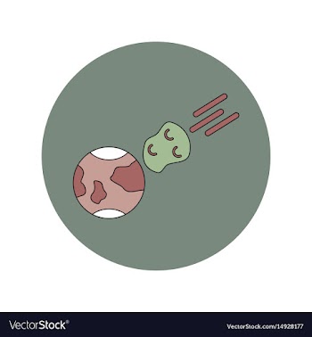 In flat design of space vector image
