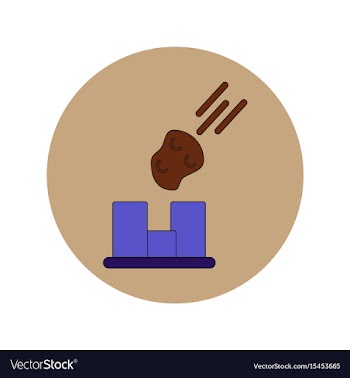 In flat design of space vector image
