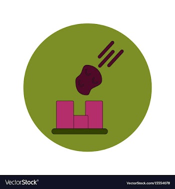 In flat design of space vector image