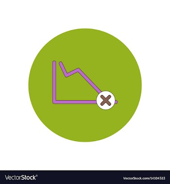 In flat design of statistics vector image