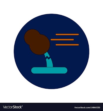 In flat design of storm and vector image
