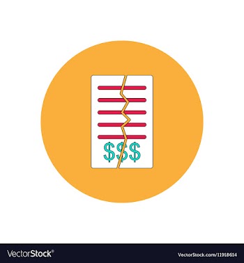 In flat design of terminate vector image