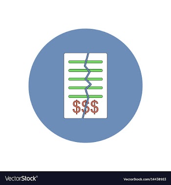 In flat design of terminate vector image