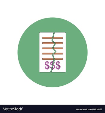 In flat design of terminate vector image
