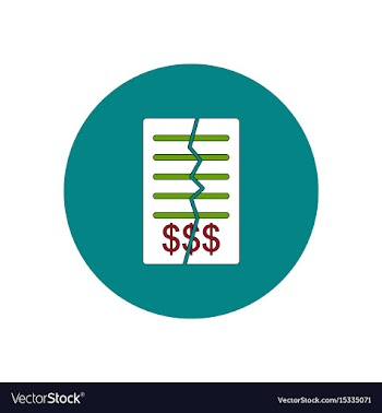 In flat design of terminate vector image