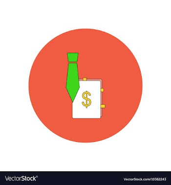 In flat design of tie and vector image