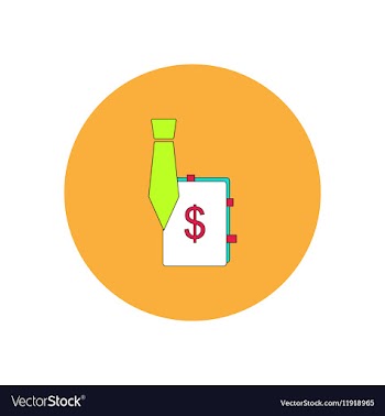 In flat design of tie and vector image