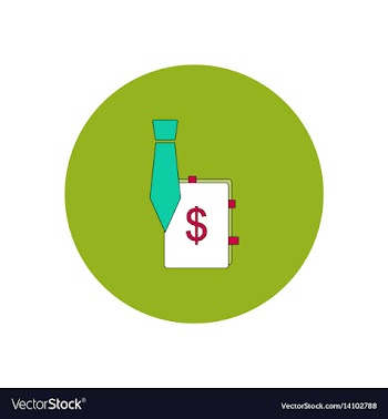 In flat design of tie and vector image