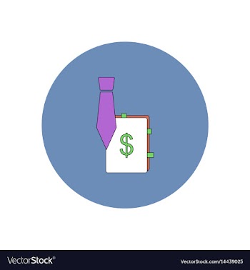In flat design of tie and vector image