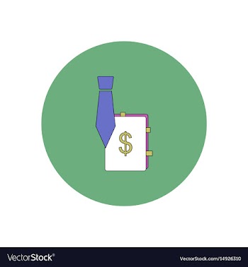 In flat design of tie and vector image
