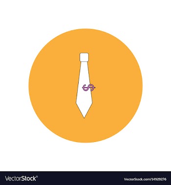 In flat design of tie and vector image