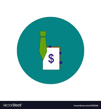 In flat design of tie and vector image