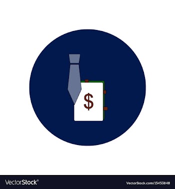 In flat design of tie and vector image