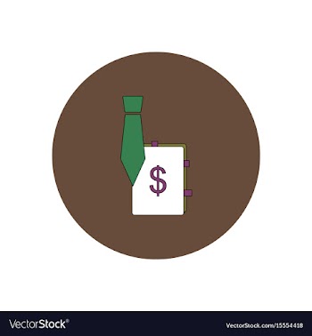 In flat design of tie and vector image