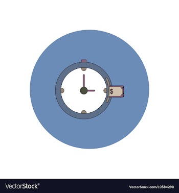 In flat design of time is vector image