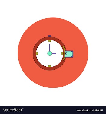 In flat design of time is vector image