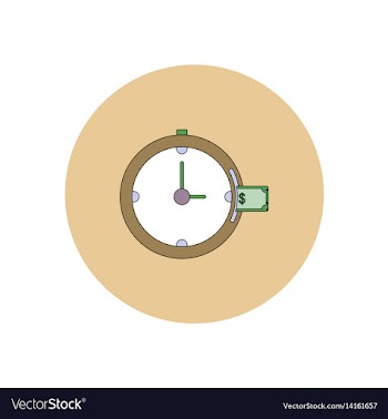 In flat design of time is vector image
