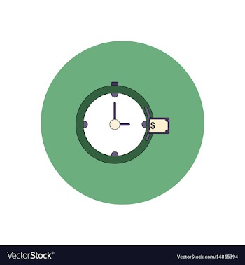 In flat design of time is vector image