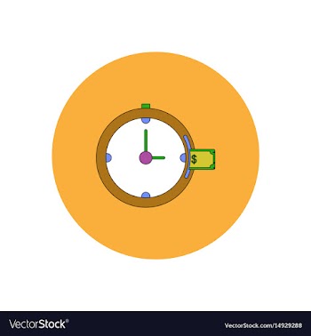 In flat design of time is vector image
